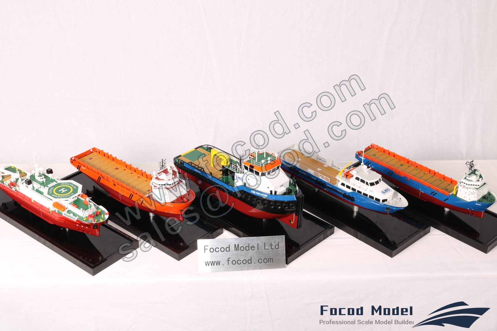customized model of five 40cm ship models